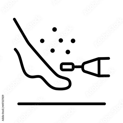 Hardware pedicure outline icon. Nail polish. Beauty procedures. Tools for nails treatment. Beauty parlor services. Women care. Vector pictogram, infographic vector for app logo web website button ui