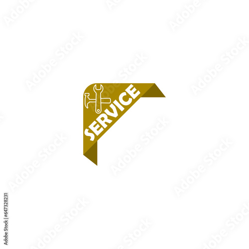 Service work, repair label or logo isolated on white background © sljubisa