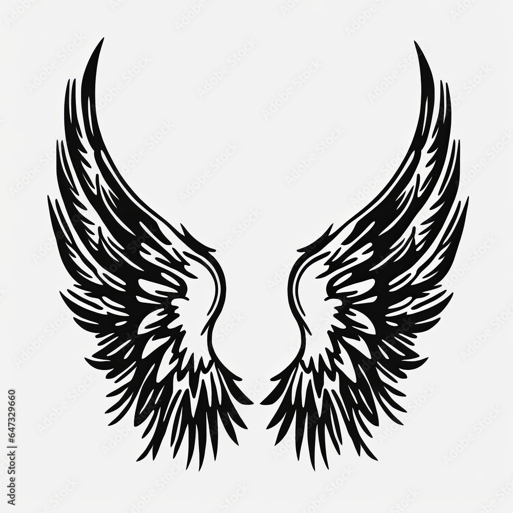 Obraz premium Wings in vector graphic for your design resources