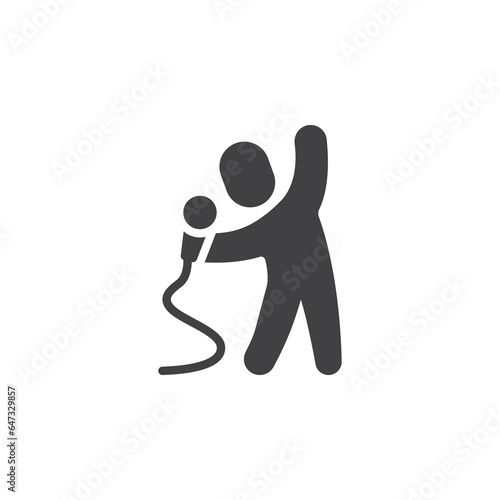 Karaoke singer vector icon