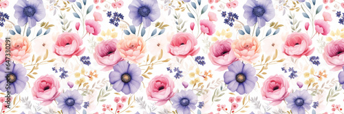 Waterpainted Floral Background Design