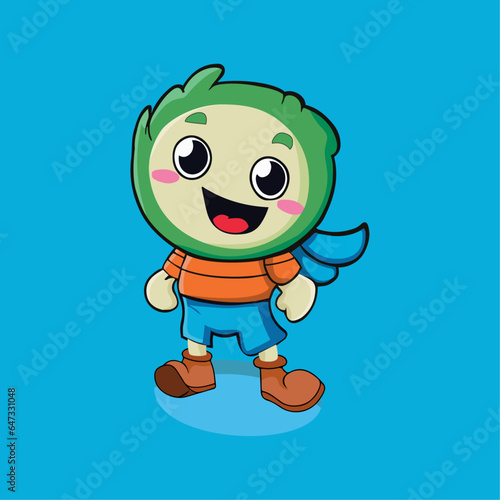 A baby cartoon character vector illustration