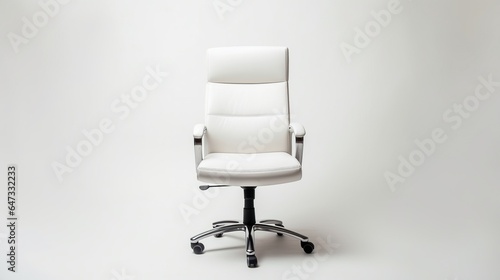 Office chair isolated white background. AI generated