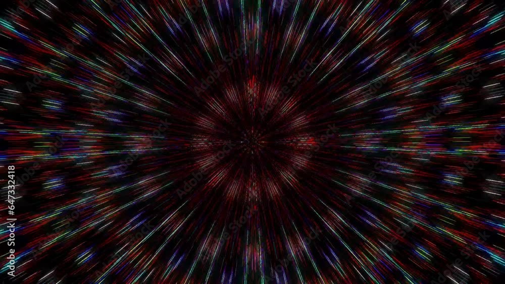 abstract lines colorful dots light shining round shape in center, black background abstract lines colorful dots light shining round shape in center, black background