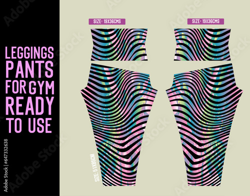 fitness leggings pants vector with mold and ready to use