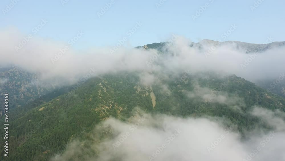 The countryside under a sky full of clouds in Europe, in France, in the Pyrenees, in summer, on a sunny day. The countryside under a sky full of clouds in Europe, in France, in the Pyrenees, in summer, on a sunny day.