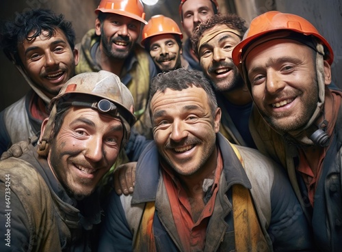 A group of oil workers