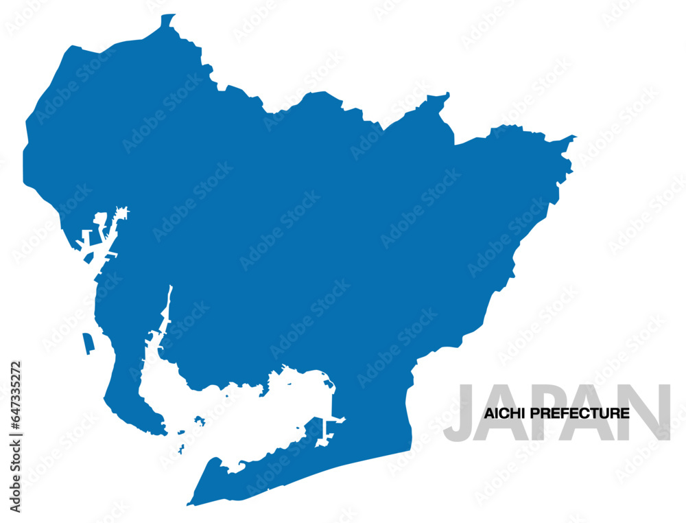 Obraz premium 愛知県の地図 日本