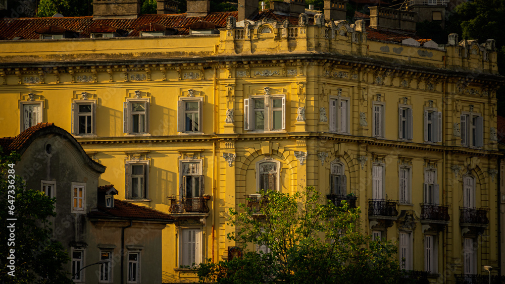 Exterior of a residence building in Rijeka, Croatia