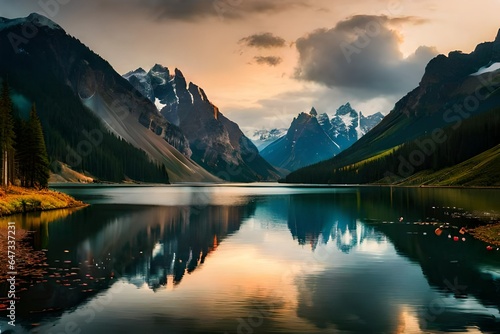 lake in mountains © muhammad