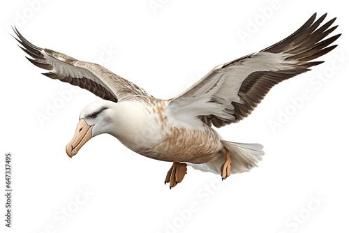 A Majestic Soarer Albatross isolated on a transparent background, Generative Ai