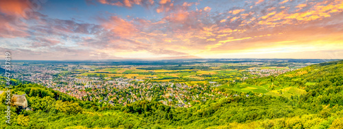 Blick über die Hessische Bergstrasse, Hessen, Deutschland  photo