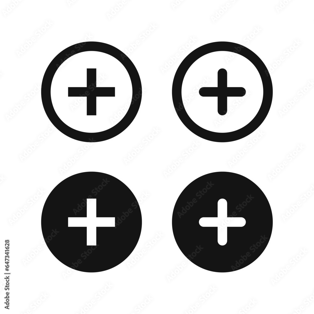 Plus icon vector. Add icon. Addition sign. Medical plus icon. Vector illustration Plus icon vector. Add icon. Addition sign. Medical plus icon. Vector illustration