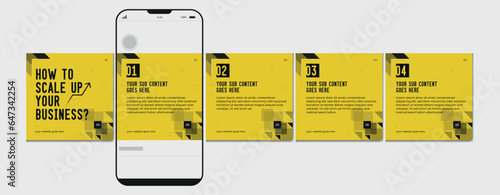 Set of Linkedin Carousel Post, editable social media Instagram carousel post, modern and creative business carousel post template, eps 10.
