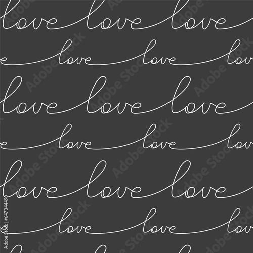 Tableau sur toile Love hand writing vector