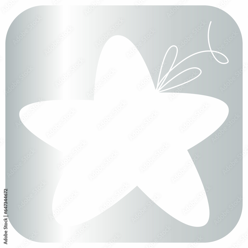Star Christmas icon for design.