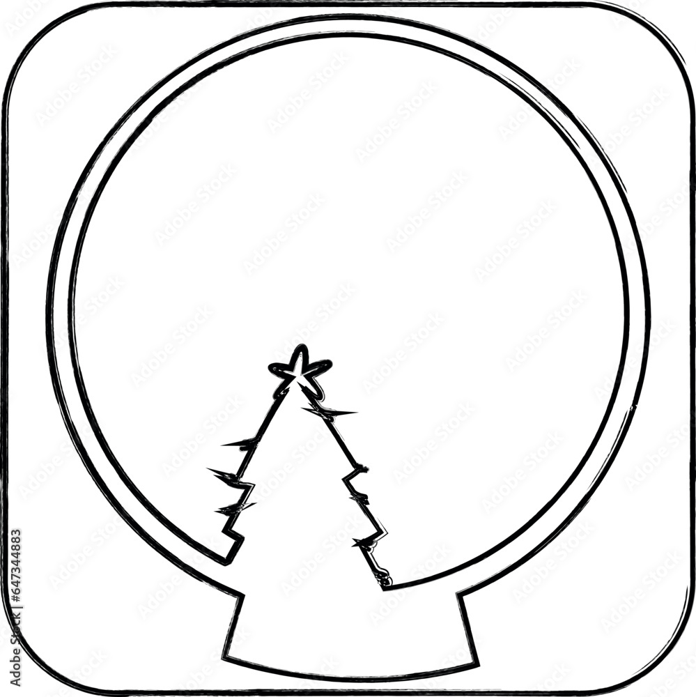 Snow globe Christmas icon for design.
Snow globe Christmas icon for design.