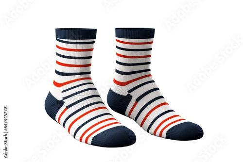 Black and Striped Ankle Socks isolated on a transparent background, Generative Ai