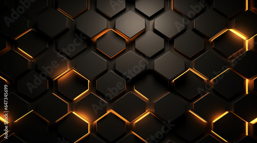 Honeycombs. Background abstract minimalistic texture with many rows of volumetric figures of hexagons lying in the light. Animation. Mobile briquette wall.