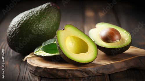 Avocado half  healthy fats for a balanced diet