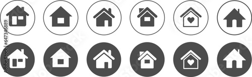 House set icon. Home sign icon. Main page button. Simple vector illustration.