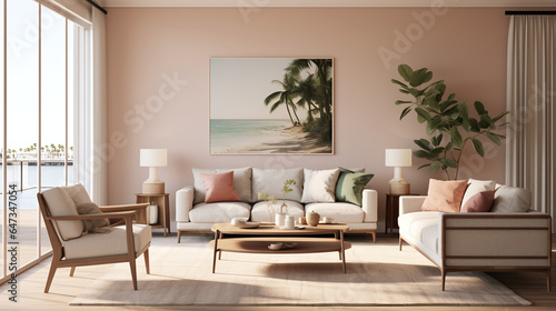 Modern living room with minimalist furniture © Kiss