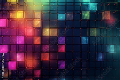 Digital backdrop with grid-like patterns. Generative AI
