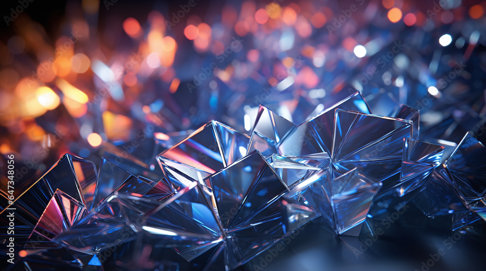 Crystal cubes refracting light Crystal cubes refracting light
