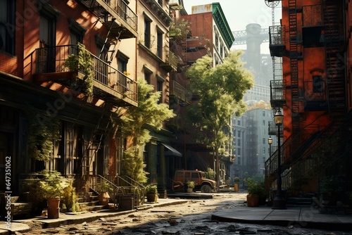 Urban area in NYC. Generative AI © Ronald