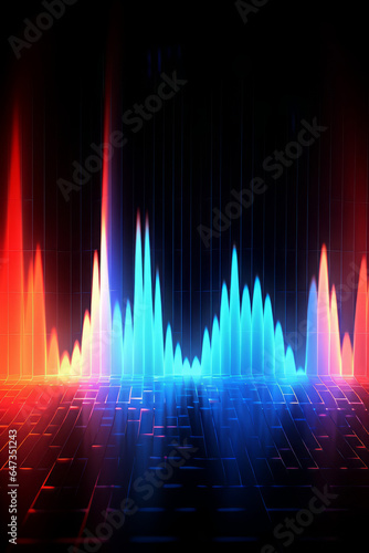 Wallpaper Mural Music inspired graphic equalizer background, wave effects, with dark background Torontodigital.ca