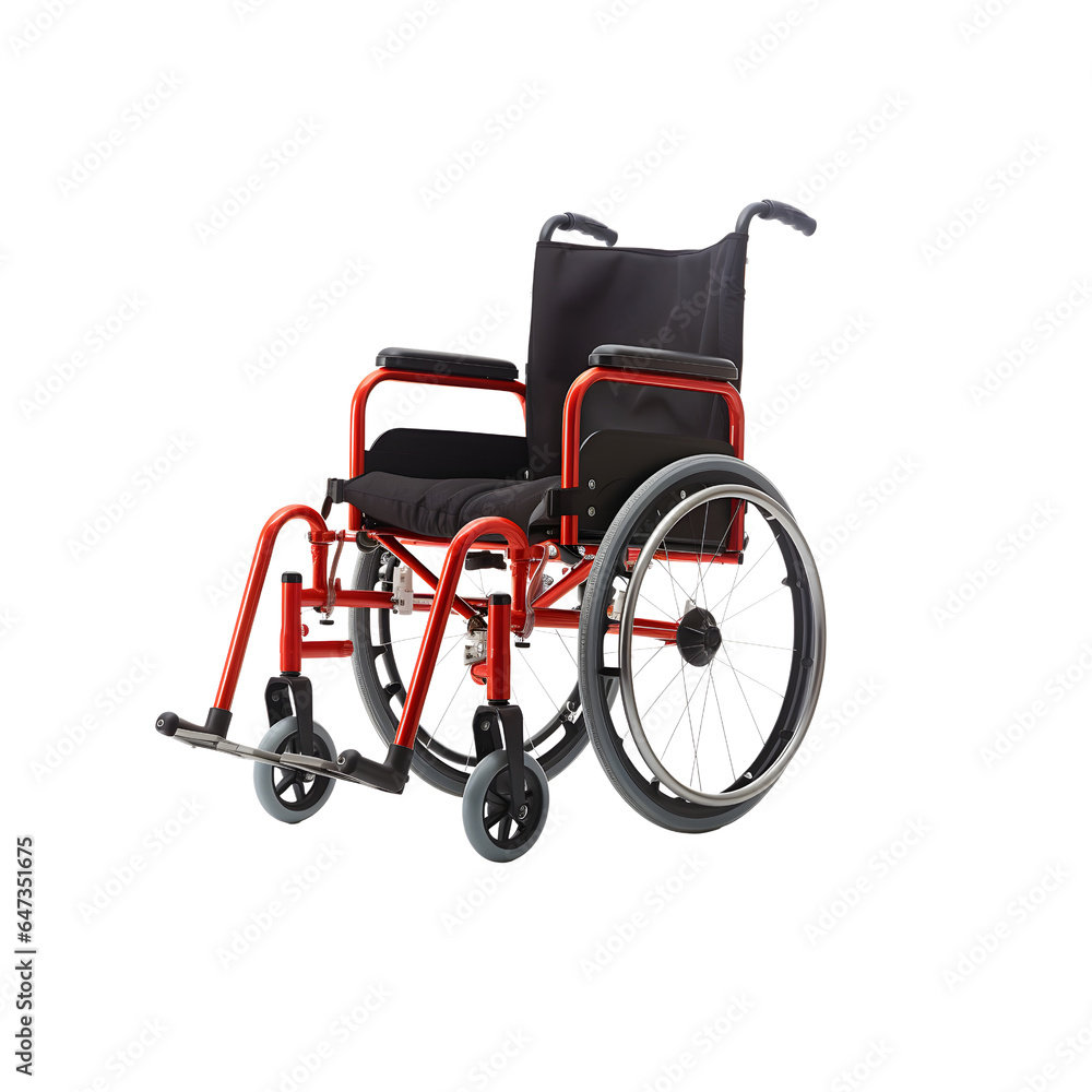 Fototapeta premium Wheelchair isolated on transparent background PNG