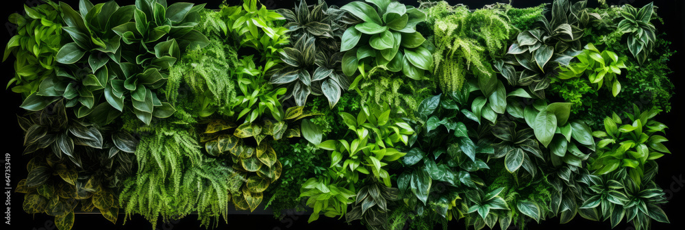 living wall tropical green plants background. Vertical garden living wall tropical green plants background. Vertical garden