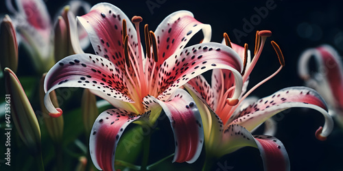 close up of a lily