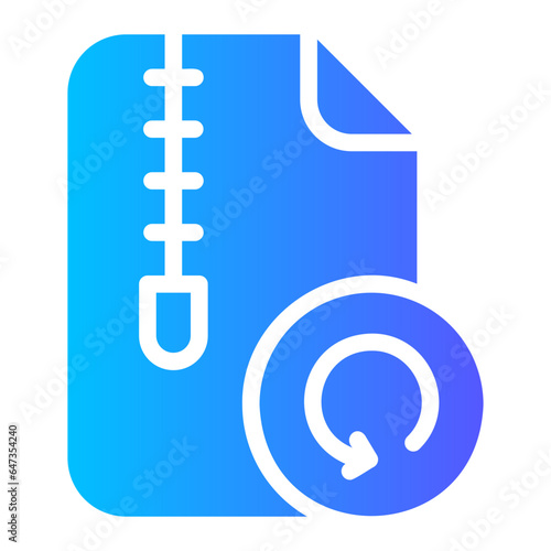 zip file gradient icon