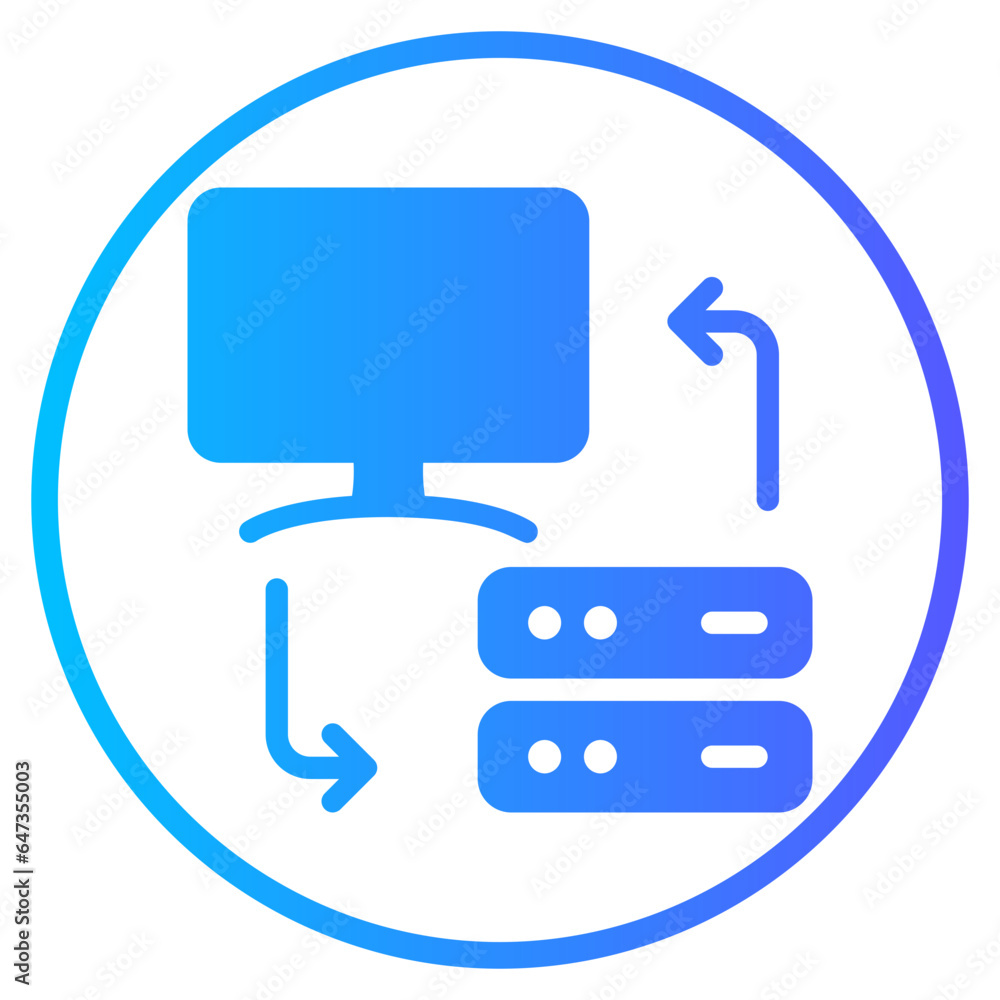 Obraz premium data exchange gradient icon