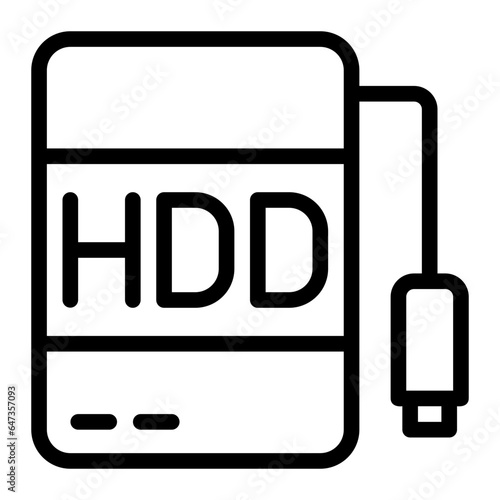 hdd line icon