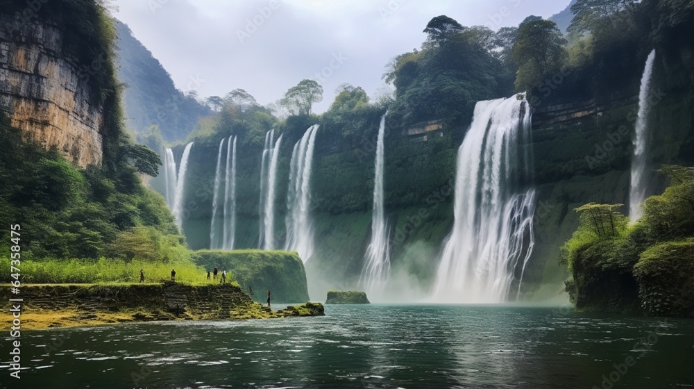 Jiulong waterfall in Luoping China