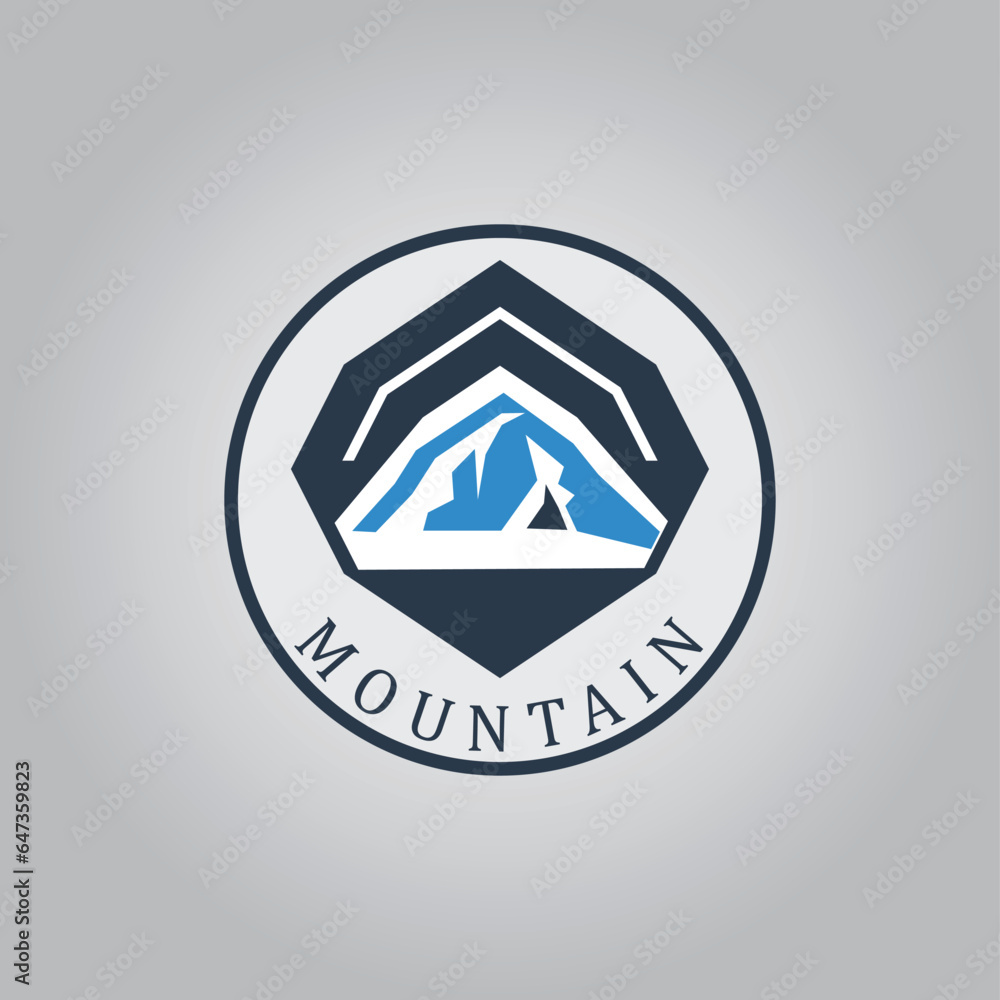 square mountain idea logo concept square mountain idea logo concept