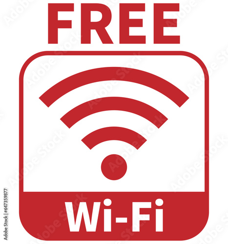 FREE Wi-Fi アイコン 赤