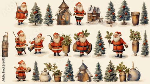 Christmas elements for illustrators and stickers