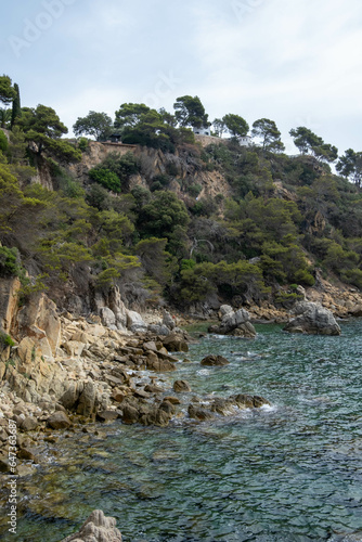 Image of a cliff along the "Camí de Ronda" coastal path in the Costa Brava.