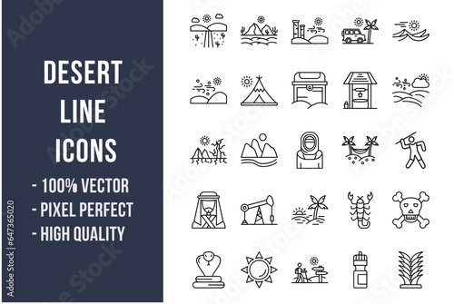 Photos Desert Line Icons