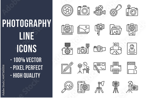 Photography Line Icons
