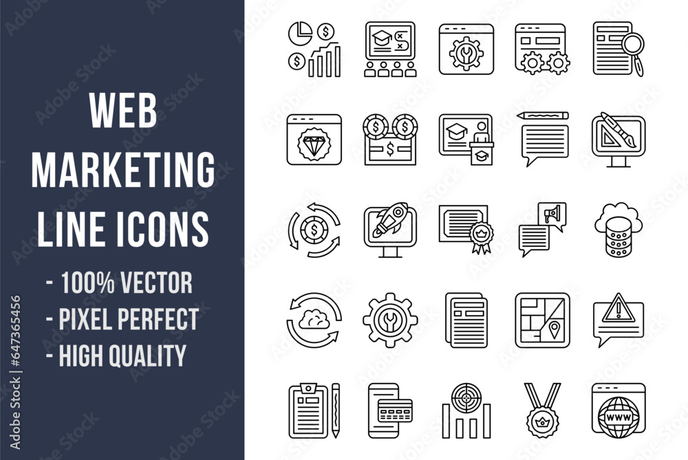 Web Marketing Line Icons