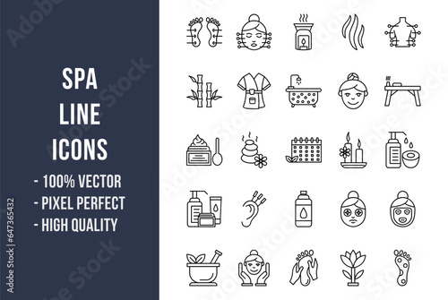 Spa Line Icons