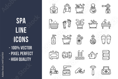 Spa Line Icons