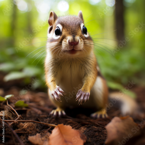 Closeup of a very cute chipmunk © Guido Amrein