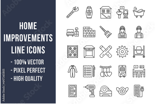 Home Improvements Line Icons