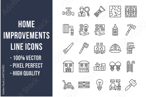 Home Improvements Line Icons