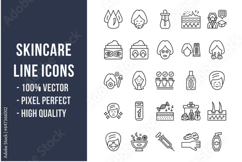 Skincare Line Icons